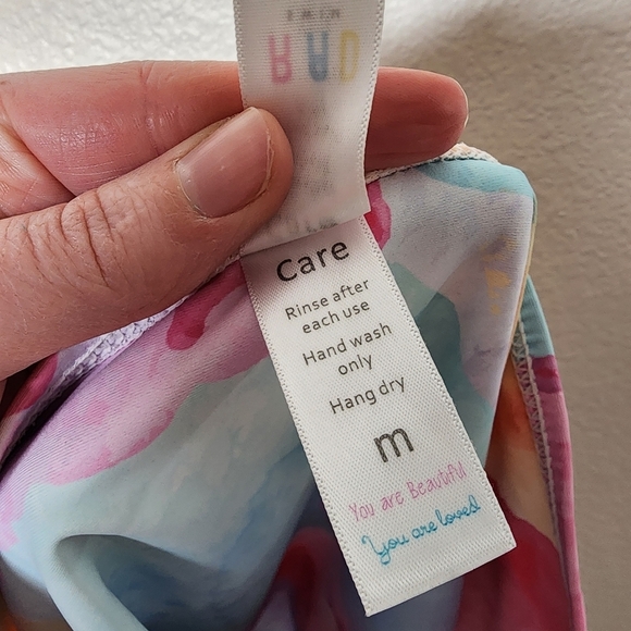 Rad Swim Betsy Smocked Ruffle Trim Tankini Swim Set M - Picture 8 of 9